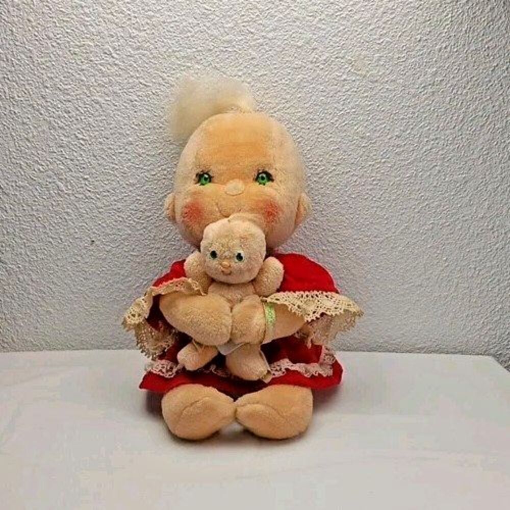 Vintage 1985 Kenner Hugga Bunch Patooty Plush Doll & Baby Hugglet Cushy